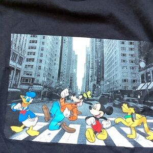 Disney Black Tee with White Logo